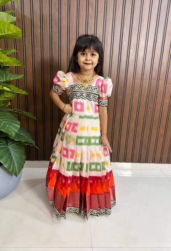 NEW LAUNCING KIDS GOWN silk Mumbai children clothing stores